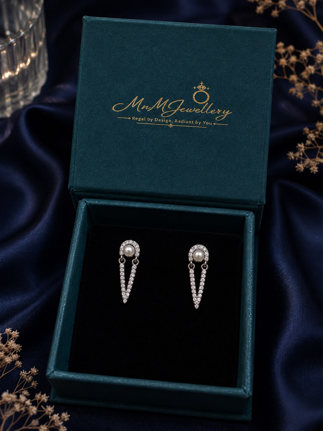The Pearl Poise Earrings, view 2