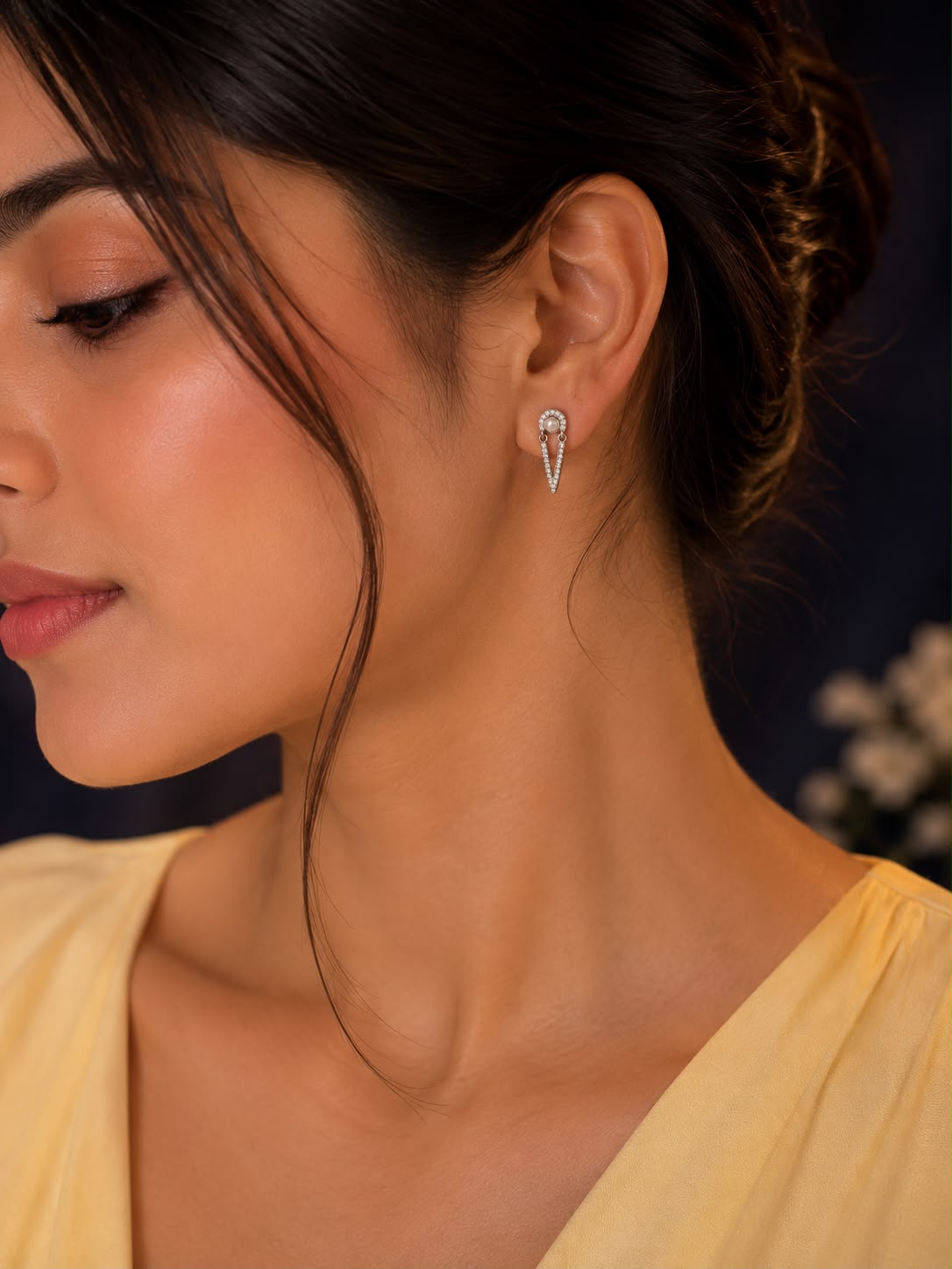 The Pearl Poise Earrings, view 3