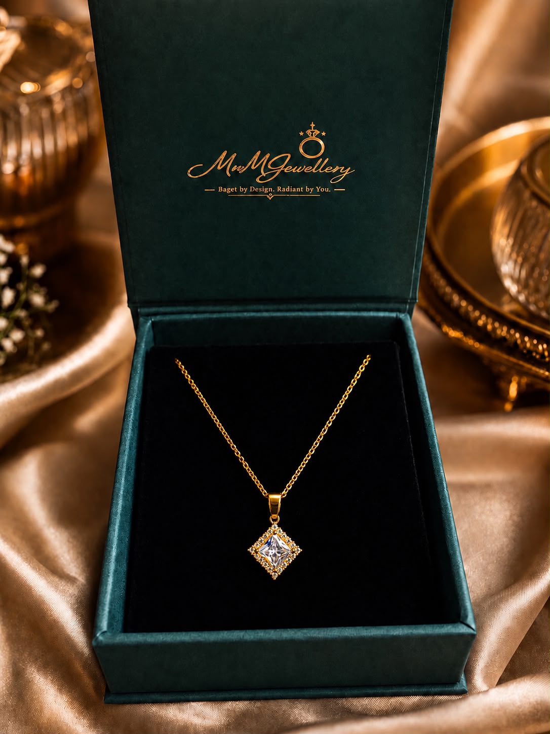 Celeste Diamond Necklace, view 3