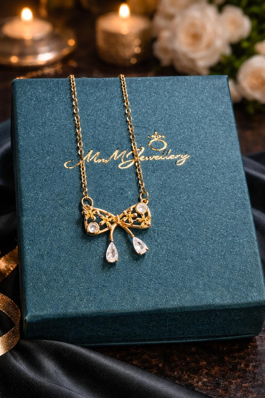 Élan Bow Necklace, view 1
